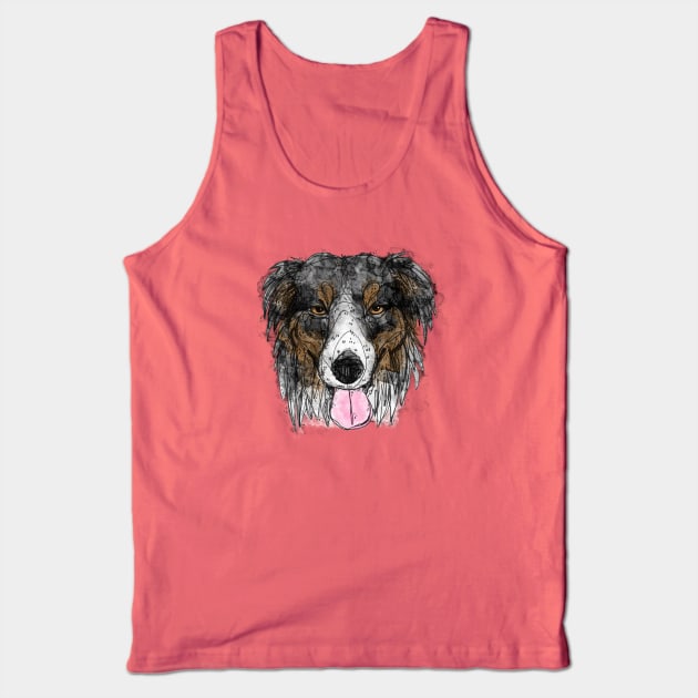 Black Tri Aussie Tank Top by InkedinRed